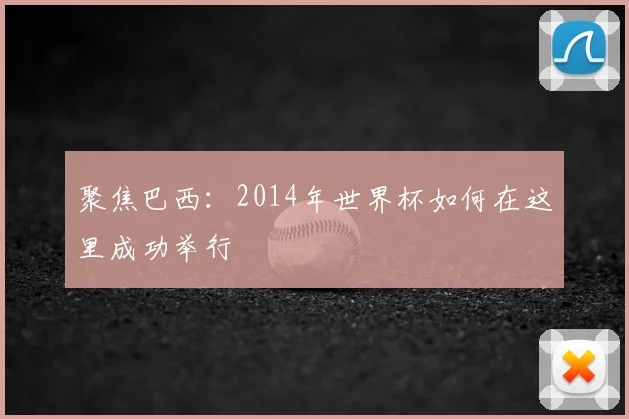 聚焦巴西：2014年世界杯如何在这里成功举行